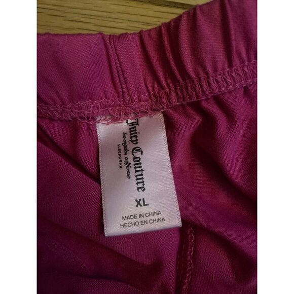Juicy Couture womens Y2K pink bedazzled button down top and shorts pajama set XL - Picture 10 of 10